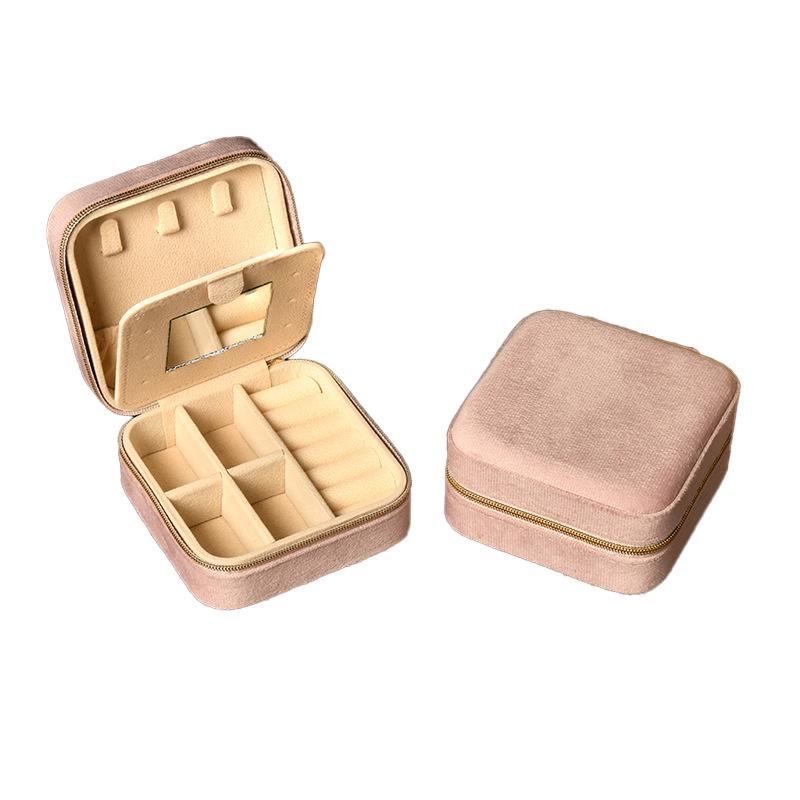 INS Round Mini Travel Jewelry Gift Box: Compact Ring Storage Case