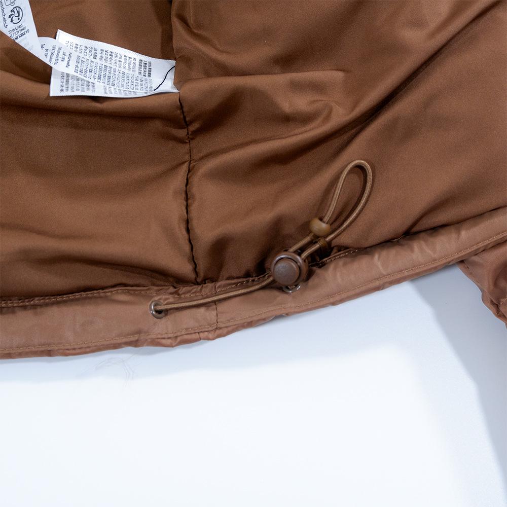 Lulu Kurze Kältebeständige Daunenjacke mit Kapuze: 4-Gitter-Puff, Abnehmbar & Warm für Herbst/Winter-Fitness