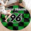 Hannover 96 Custom Name Round Area Rug,Carpet Rug for Living Room Bedroom Sofa Playroom Decor,Non-slip Floor Mat