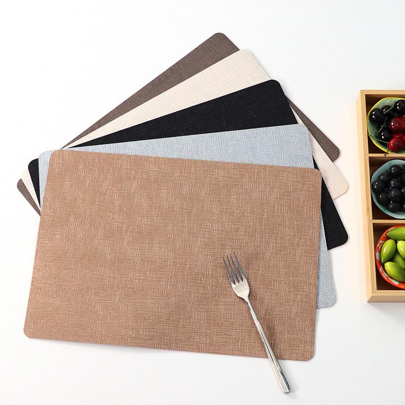 American ins leather placemat square high-end western food mat anti-scalding and waterproof Christmas coaster thermal insulation mat