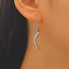 Versatile Temperament Entangled Lines Twisted Leaf Personality Earrings For Women