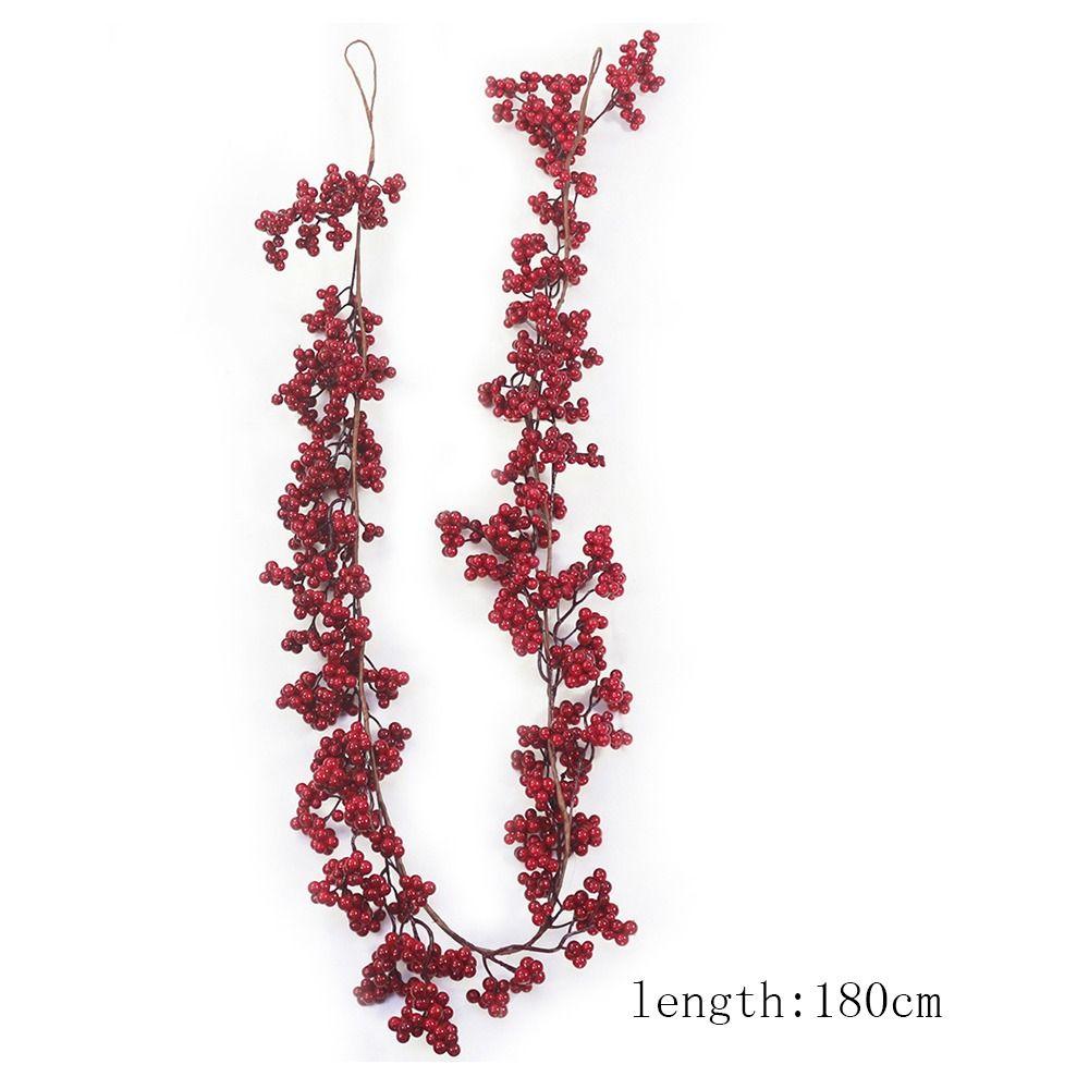Wall Hanging Christmas Berry Artificial Red Berries String Reuseable Room