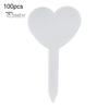 Plastic Plant Markers 100Pcs Heart Shape Tags Waterproof Gardening Labels Reusable for Pots Flower Beds Herb Gardens Identification