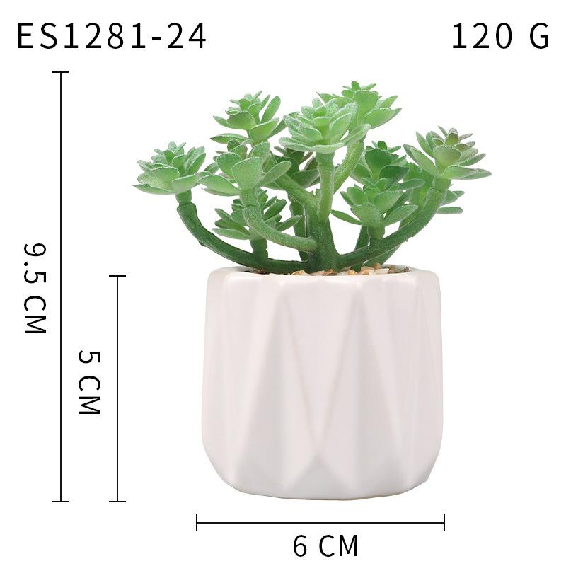 Small, Wavy Cup-Shaped Simulated Succulent Plant Potted Plant, Nordic Office Furniture Fresh Decoration