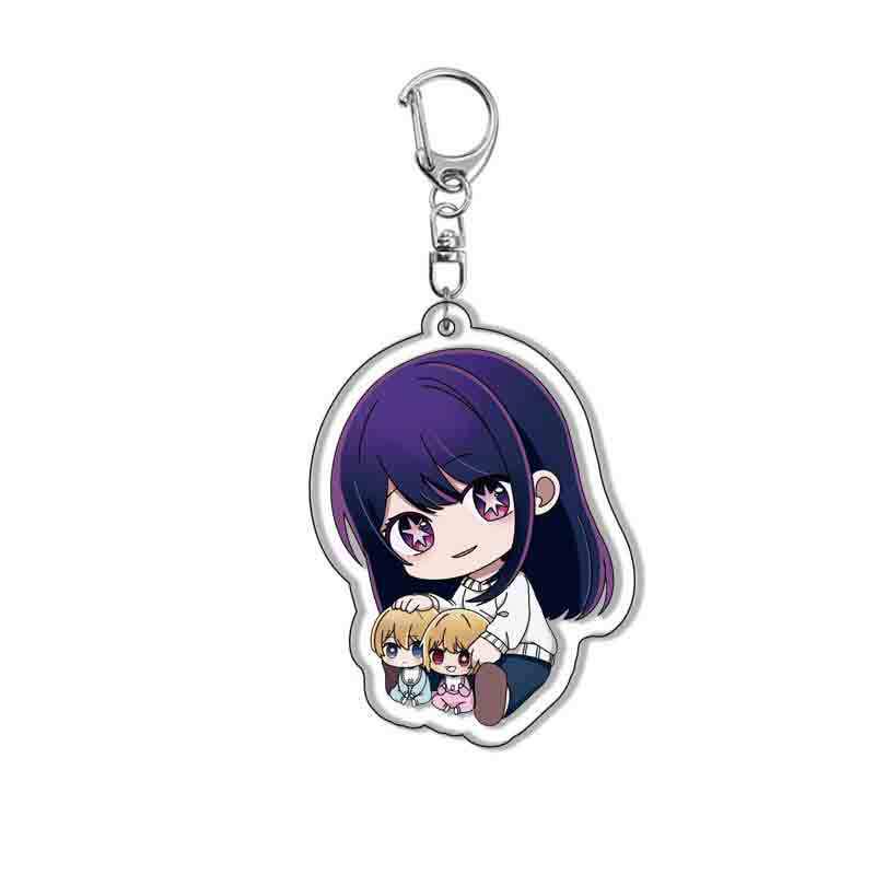 Oshi no Ko Keychain - Hoshino Ai & Ruby Anime Pendant