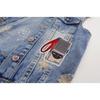 2023 Spring & Fall European Style Patchwork Ripped Denim Vest for Women