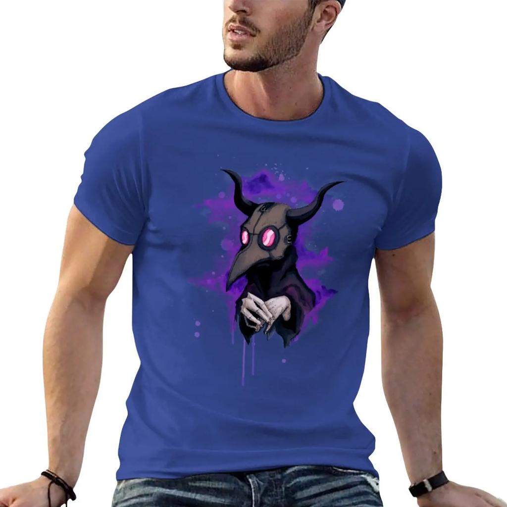 Plague Doc T-Shirt for a boy anime clothes black t shirts for