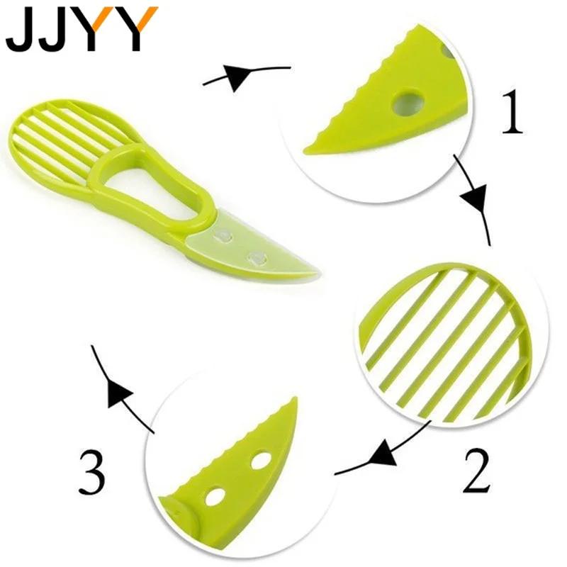 3 in 1 Avocado Slicer Peeler Separator Kitchen Tool Plastic Knife for Fruits and Vegetables