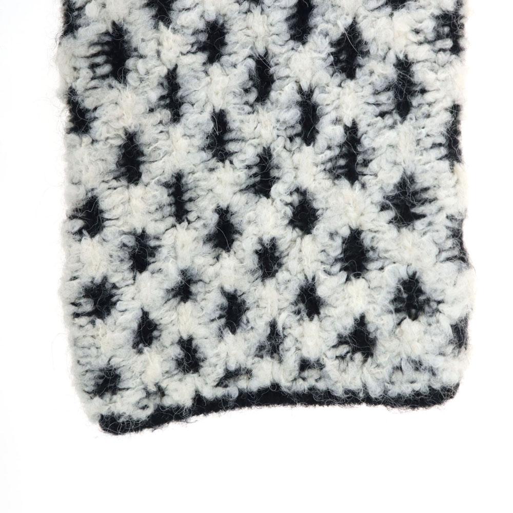 Armani Jeans Wool Blend Long Sleeve Knit Coat 40 White System Women Used