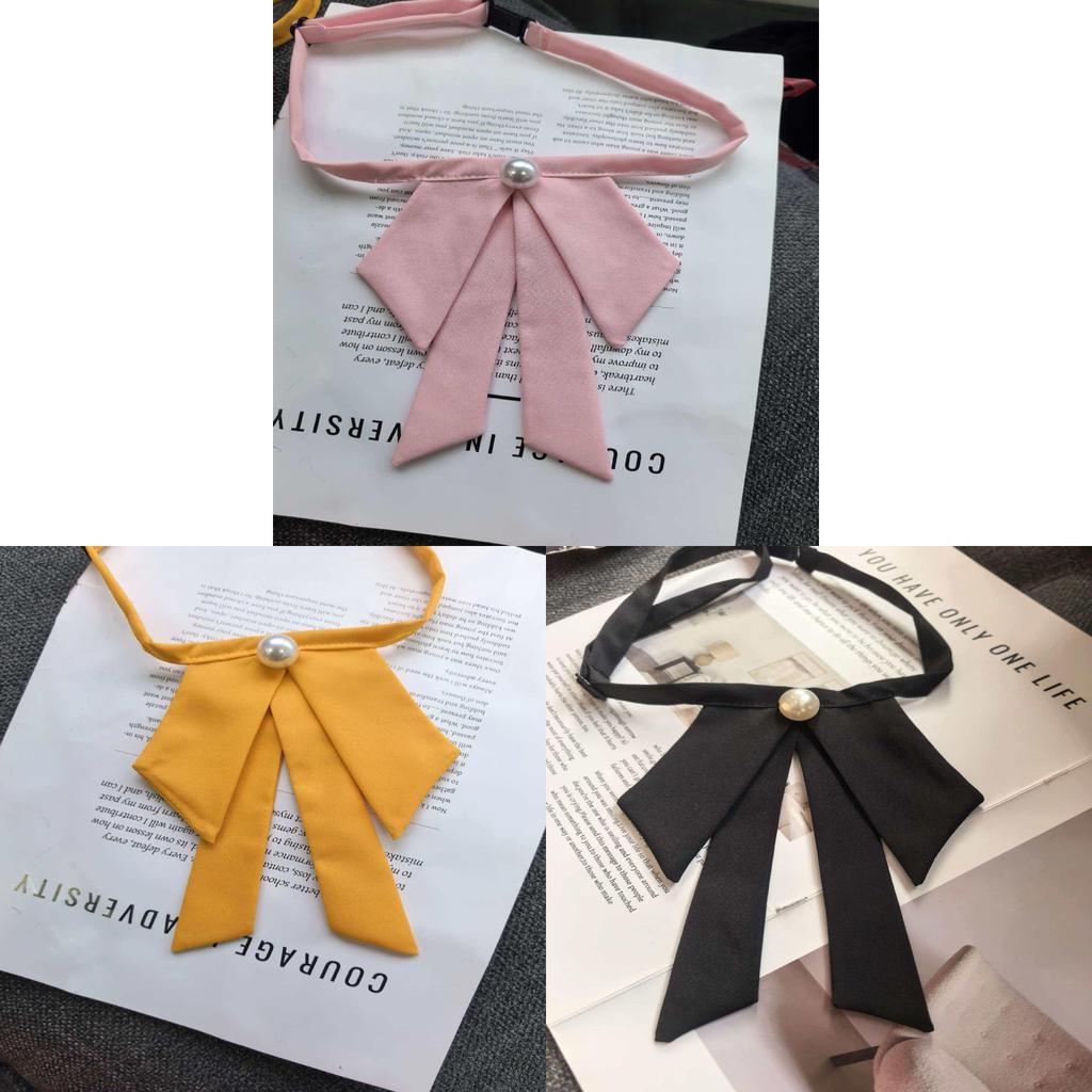 College Style Bow Tie For Women With Geometric Pattern In Silk Blend For Office And Casual Wear