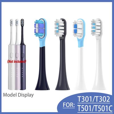 Replacement Toothbrush Heads for Mijia T301/T302/T501C Xiaomi Sonic Electric Toothbrush DuPont Soft Bristle Nozzles with Caps