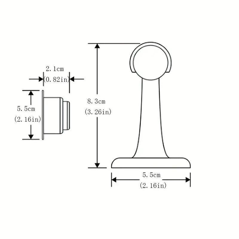 1PCS Magnetic Door Stop Stainless Steel Nail-free Door Stopper Door Catch Door Holder for Wall Protector