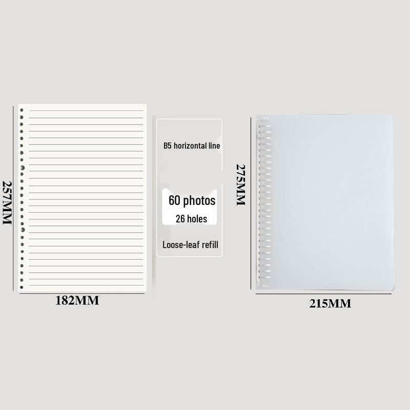 Minimalist Plastic Ring Binder Student Notebook Planner