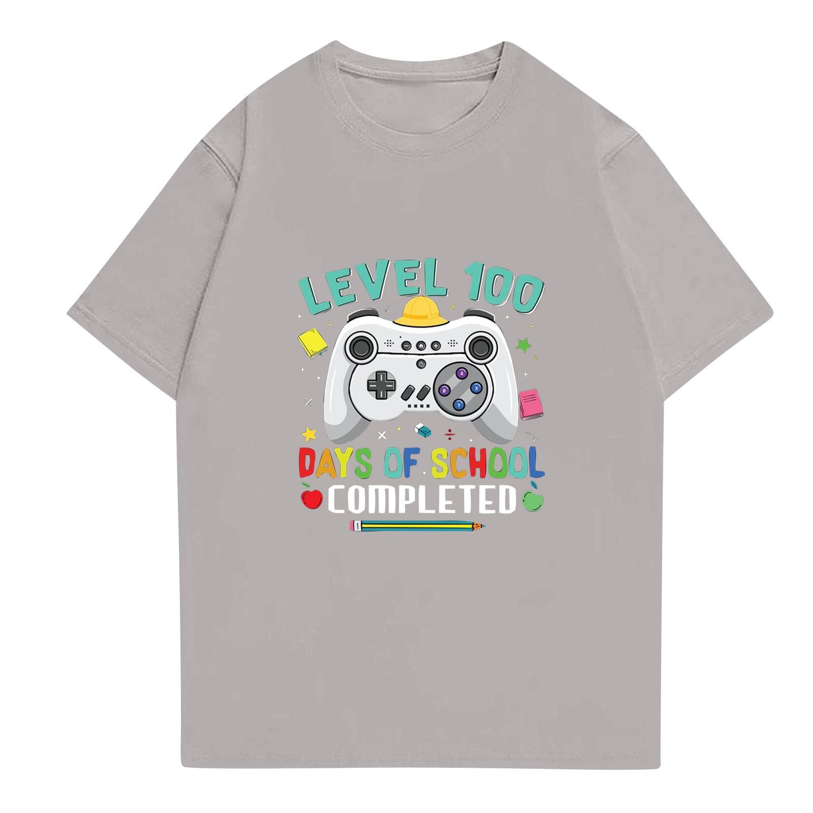 

Женская летняя модная повседневная блузка с коротким рукавом и принтом R-образным вырезом L