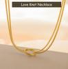Cazador Trendy Double Snake Chain Necklace Women Stainless Steel Love Knot Clavicle Chain Choker  Gold Color Jewelry Gift 2026