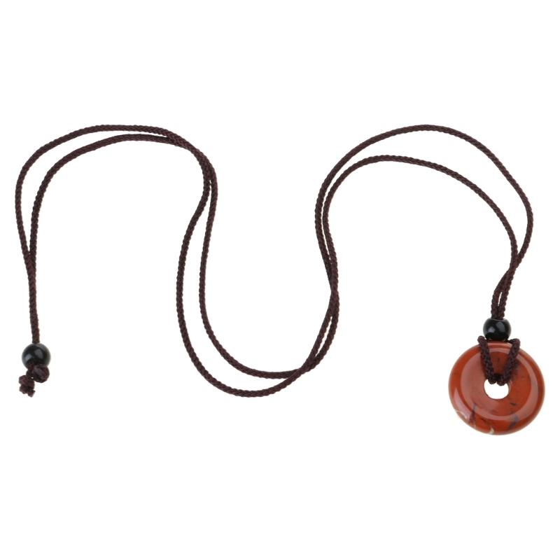 Crystal Agate Pendant Clavicle Chain Adjustable Cold Wind Safety Buckle Necklace