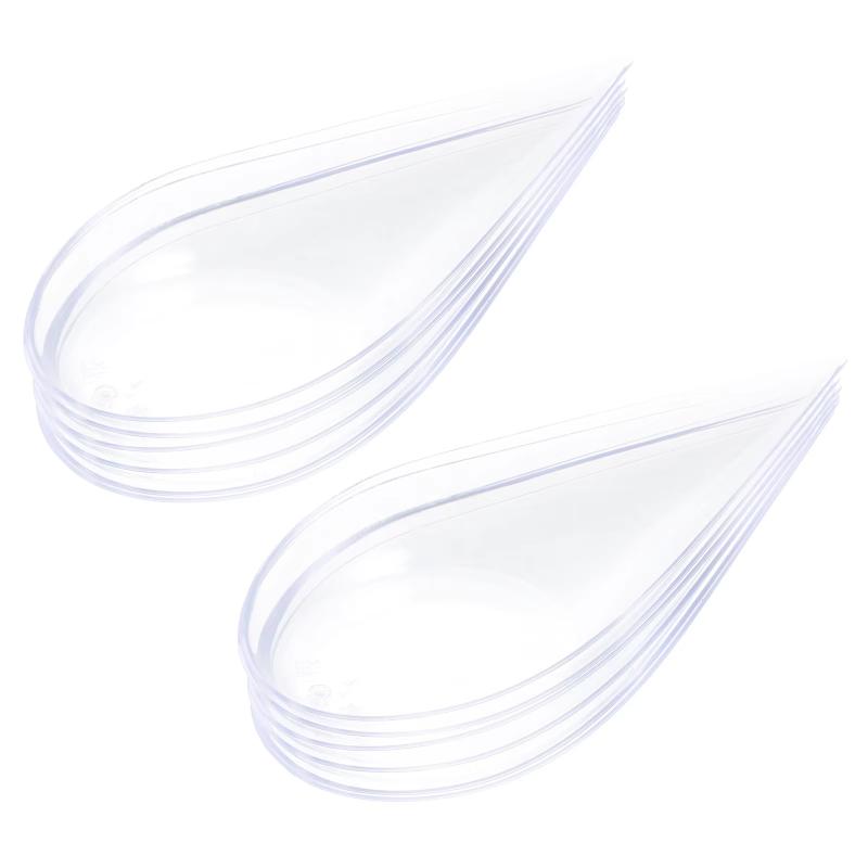 20Pcs Mini Waterdrop Spoon Disposable Dessert Spoons For Appetizers Sushi Desserts Tasting Catering Supplies Soup Scoop