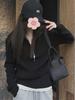 Women's Half-Zip Turtleneck Sweater, Stylish Gray Knit for Autumn/Winter, Age-Defying Top