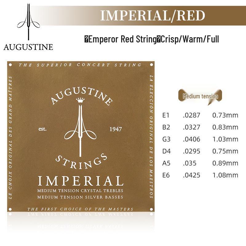 AUGUSTINE Augustine Classic Red Nylon Guitar Strings Set - Treble & Bass Tension