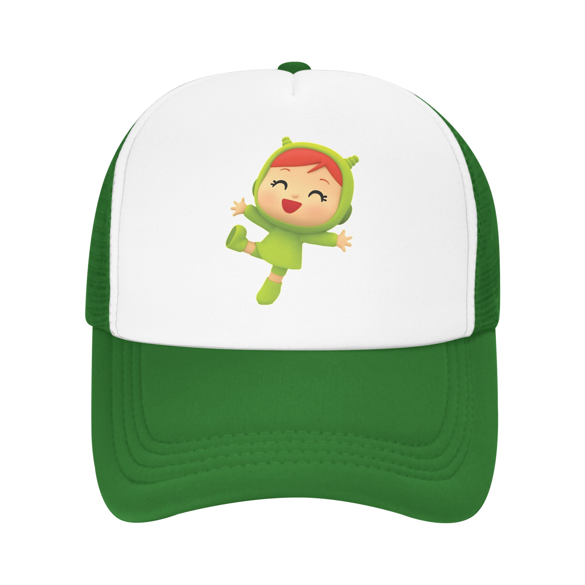 Happy Birthday Pocoyoed Trucker Cap Unisex Women Dad Hat Sun Hats Fishing Hat Adjustable Polyester Mesh Baseball Cap Washable One Size