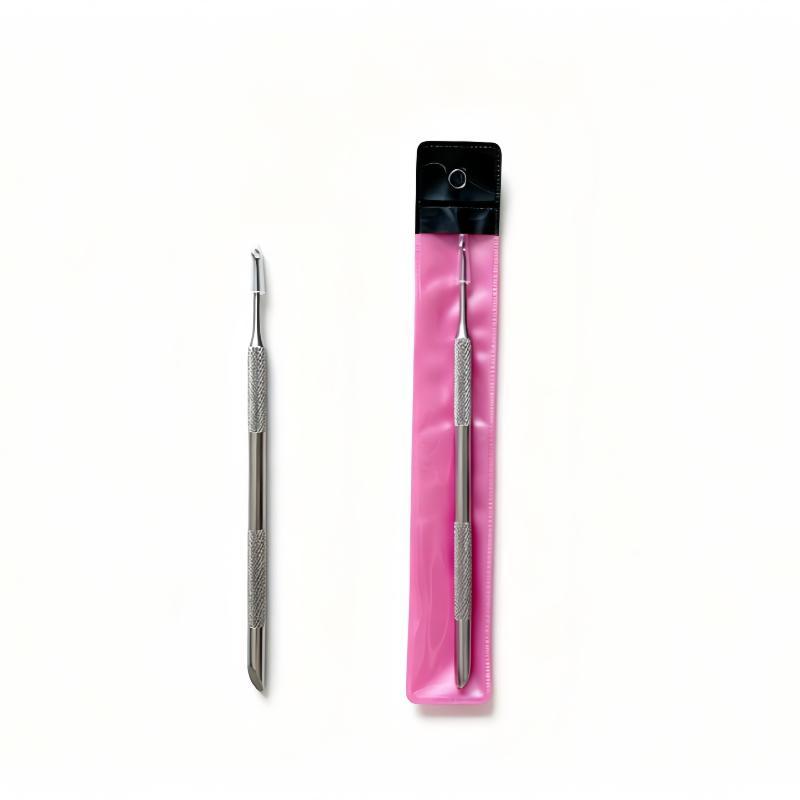1/4PCS Double-ended Cuticle Remover Manicure Tool Stainless Steel Bevelled Stick for Home DIY Nail Art Use