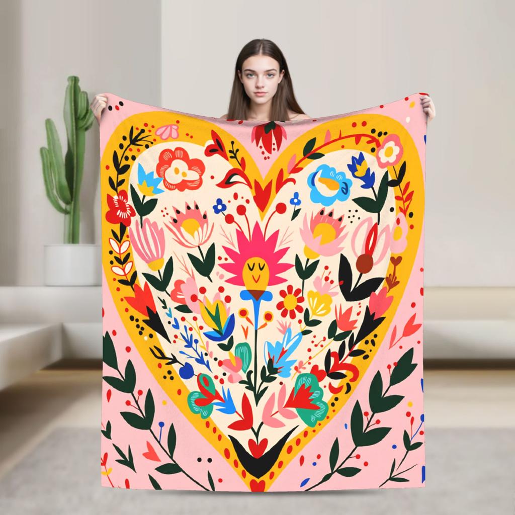 Colorful Floral and Animal Plush Blanket Kids Adult Flannel Throw Blanket Decor Soft Custom Quality Bedspread Birthday Gift