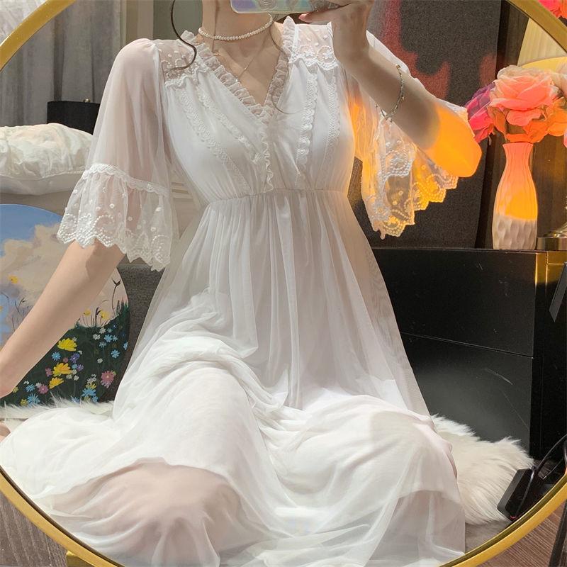 Pijama Doce Feminino Verão Malha Renda Pijama Roupa de Casa Conjunto Manga Curta Pijama Rosa Roupas Kawaii Novo Estilo