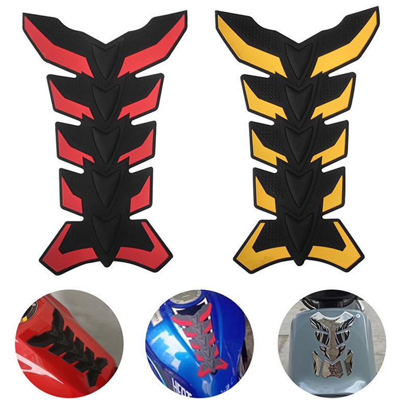 Motorcycle Oil Tank Stickers Car-styling 3D Carbon Fiber Motorcycle Tank Pad Tankpad Protector Sticker Fish Bone Style
