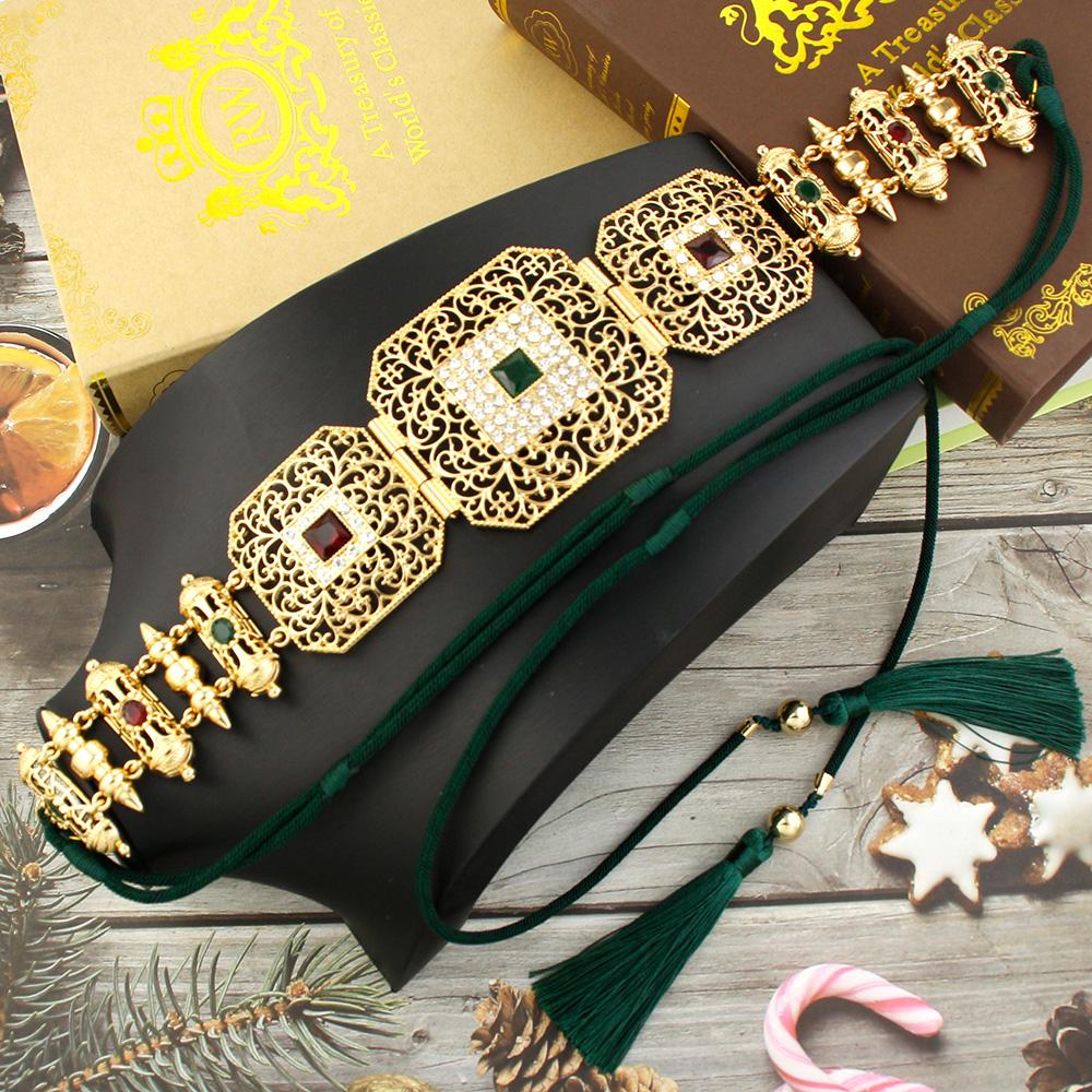 Brățară de damă de modă, bijuterii, curea, lanț de talie cu franjuri, bijuterii de mireasă de culoare aurie