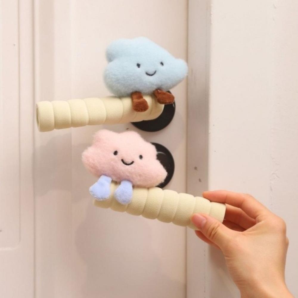 1 Pair Cartoon Door Handle Protector PEVA Furniture Decoration Useful Door Handle Cover  for Bedroom