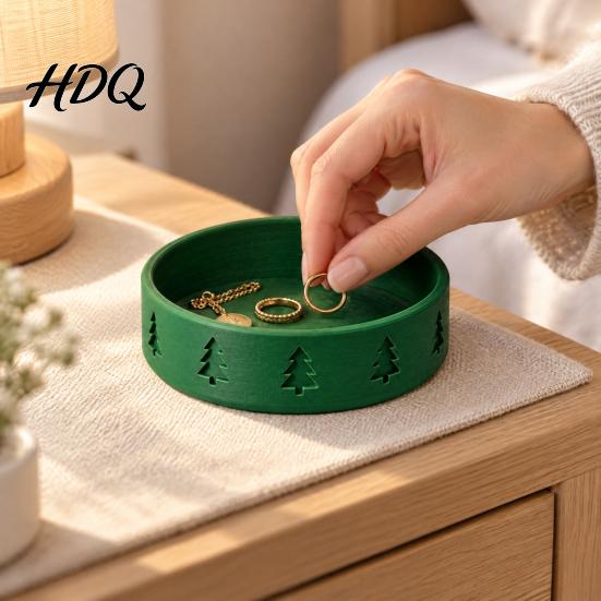 Necklace Holder Tray Christmas Tree Hollow Storage Box Decorative Plastic Shallow Compact Accessory Box Organizer for Jewelry Desk Accessories