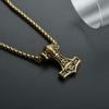 Stainless Steel Pendant, Small Personalized Thor's Hammer Pendant, Domineering Men's Titanium Steel Pendant, Spot Factory Straight Hair.