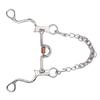 120mm Horse Mouth Snaffle with Chain Stainless Steel Horse Bit for Equestrian Training Equipment