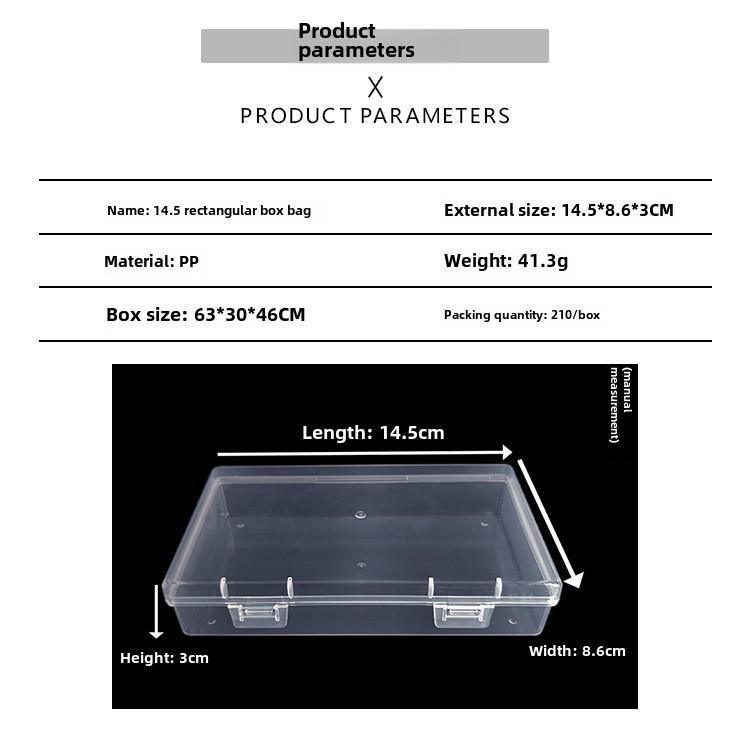 Caja de exhibición y almacenamiento de hardware de plástico transparente