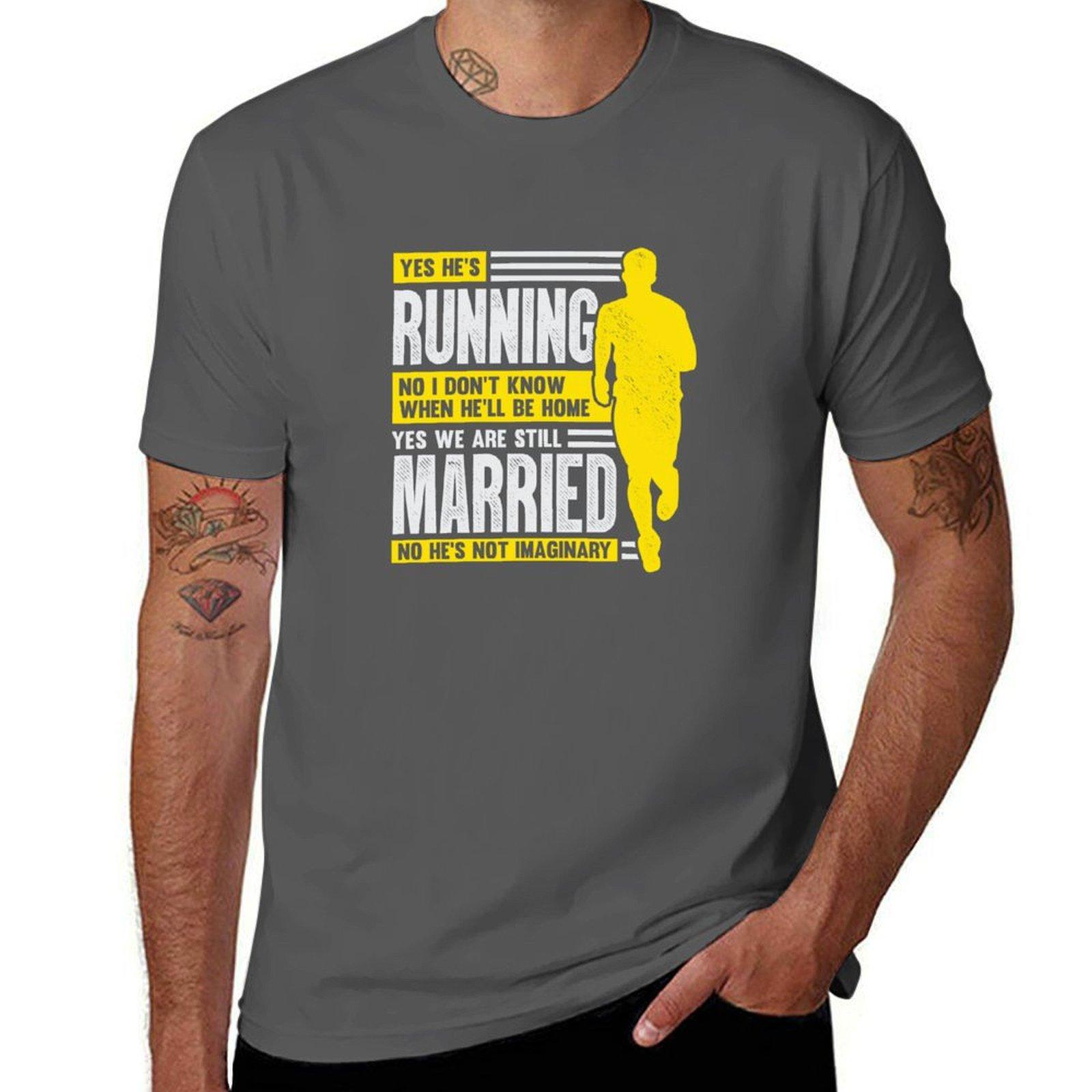 

Marathon Running Runner s Wife Gift T-Shirt g man t shirts for men t shirt personalised man t shirts for men casual T-Shirt 4XL