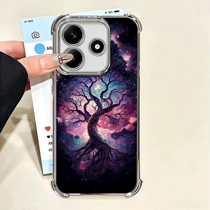 Tree of Life Space Soft Phone Case For Xiaomi Poco X7 X8 Pro Max X6 X5 X3 F8 Ultra F7 M8 M7 M5S Redmi 15C 15A 15 14C 13C 12C 13