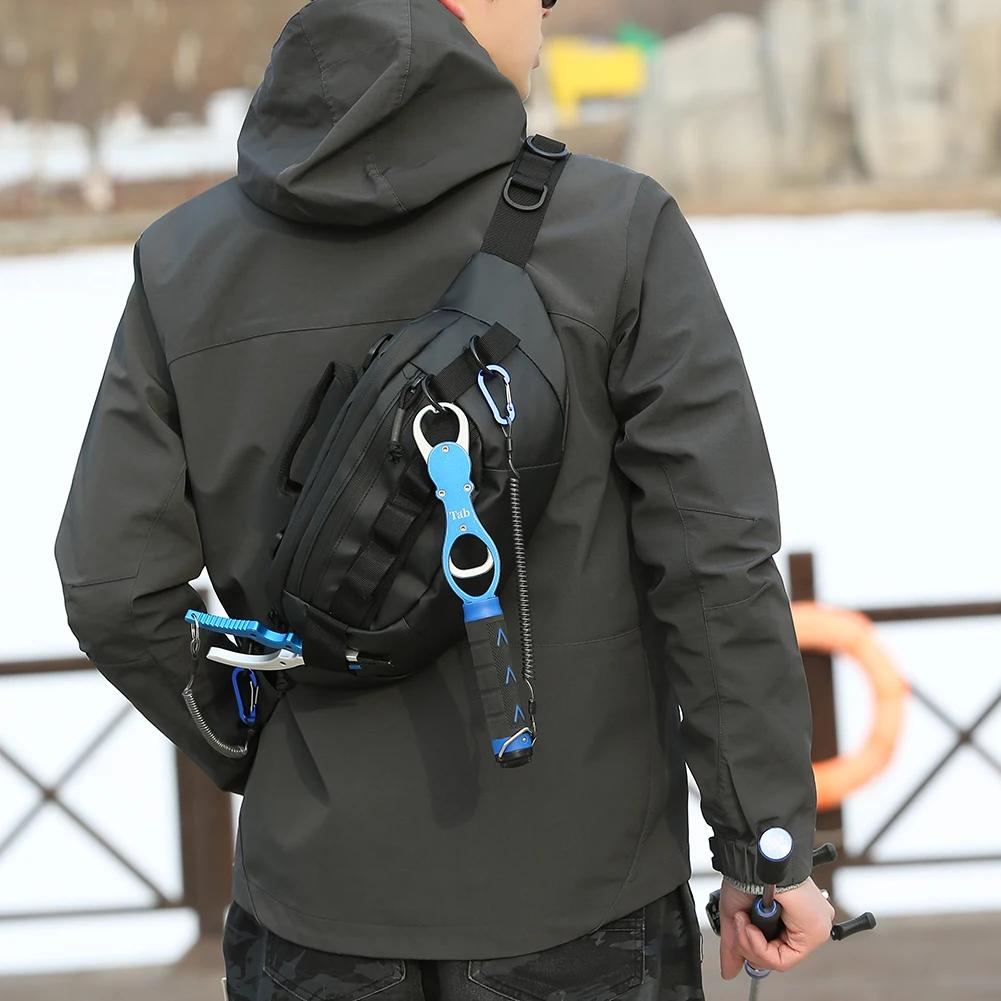 Men Fishing Waist Pack Waterproof Tactical Fanny Pack Multifunctional Zipper Storage Bag Anti-Theft for Outdoor Camping