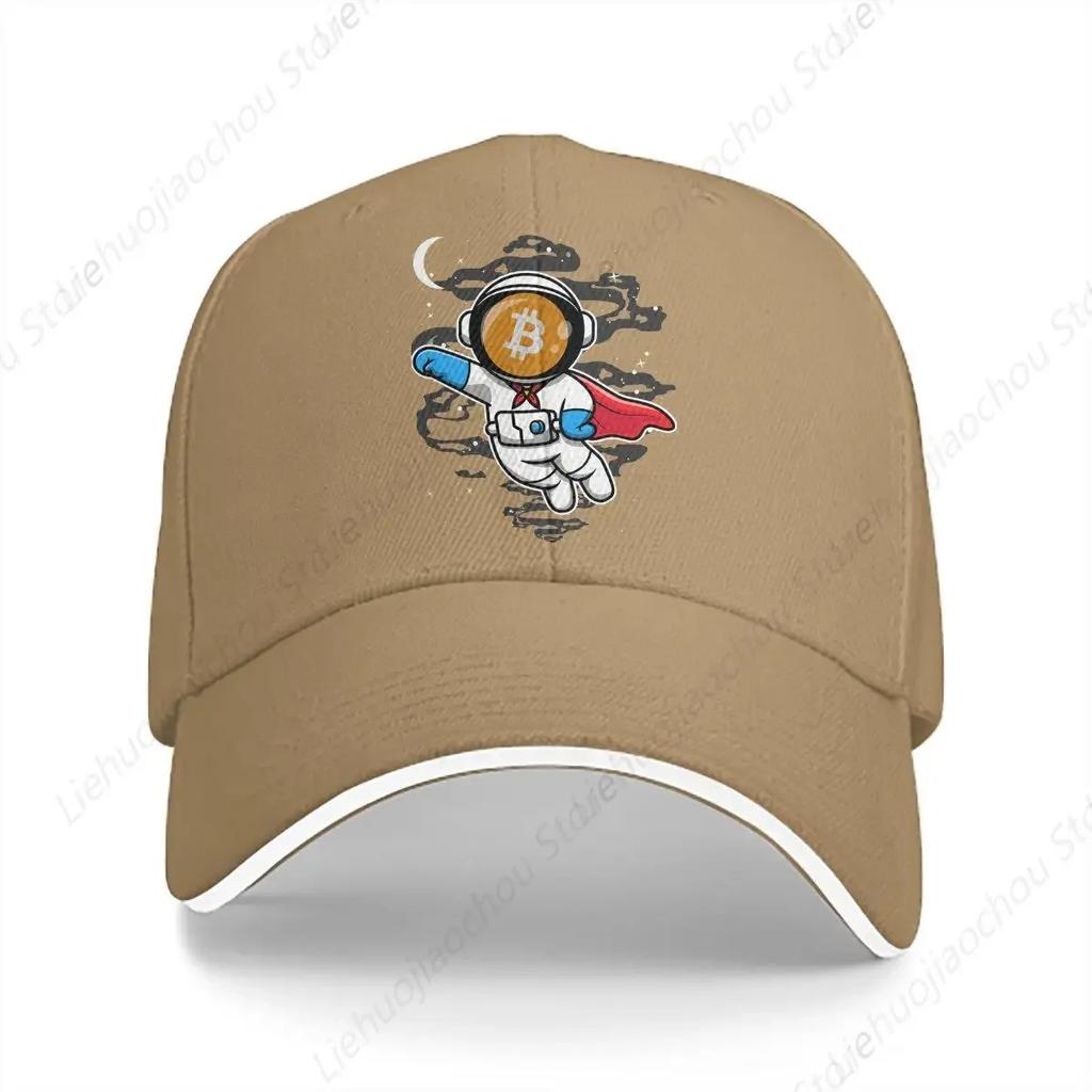 To The Moon Crypto Token Baseball Cap Unisex Hats Visor Protection Snapback Funny Astronaut Bitcoin Gifts Caps