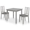 Day and Night - Day and Night 3 Piece Dining Furniture Set Grey MDF