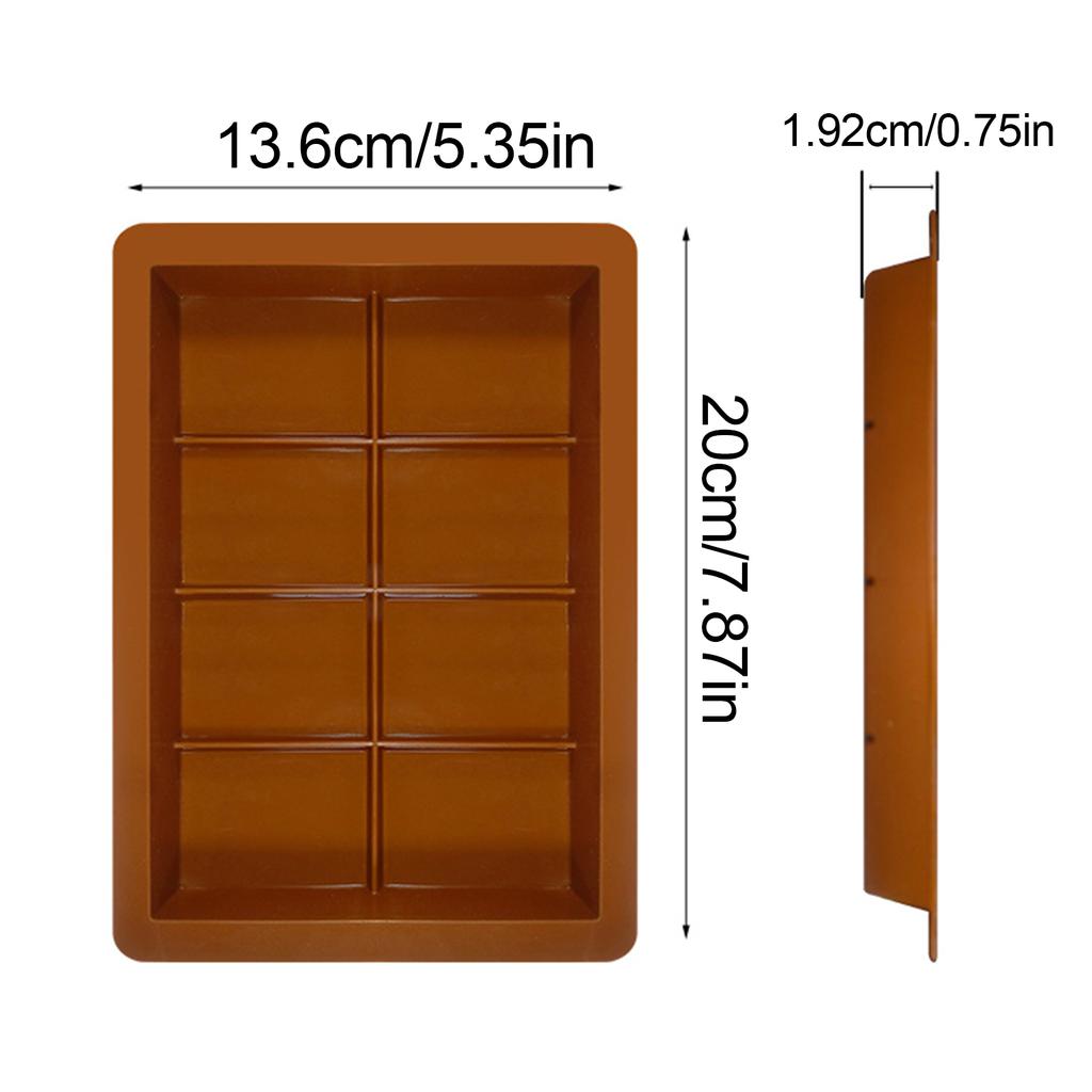 Chocolate Bar Molds Silicone Bars Break Apart Wax Melt Mould Easy Release Rectangle For Protein And Energy Handmade Gift Molds