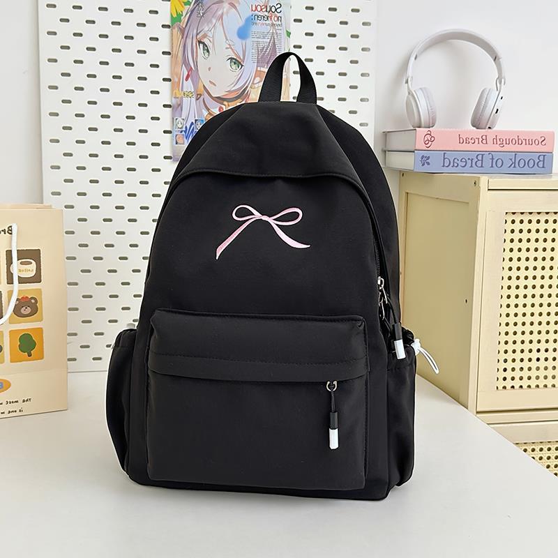 Schoolbag Bow School Bag Girls Japanese ins Style Simple College Student Backpack Lightweight Fashion High School Backpack Women