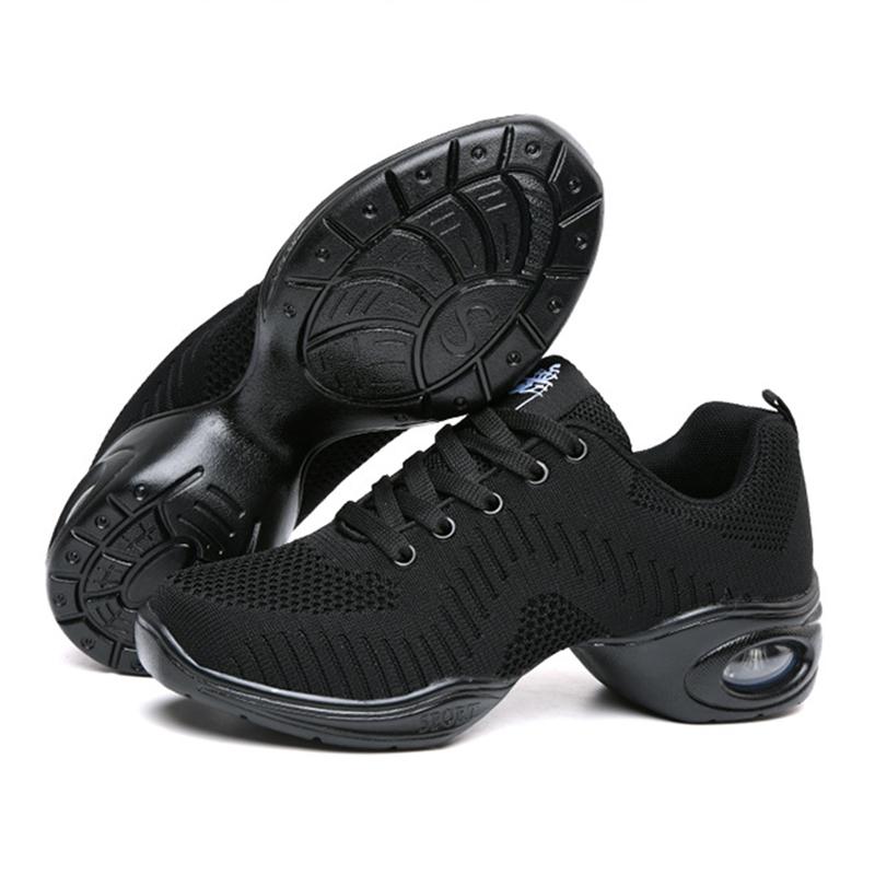 Dancing Shoes for Women Big Size 41 Breathable Jazz Dance Shoes Sport Sneakers Lightweight Black Ladies Ballroom Dance Shoes