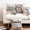 Farmhouse Decorative Pillow Covers Set of 4 Home Sweet Home pirational Quotes FarmhouseThrow Pillow Covers Cushion Cover 18 x 18 Inch for Sofa