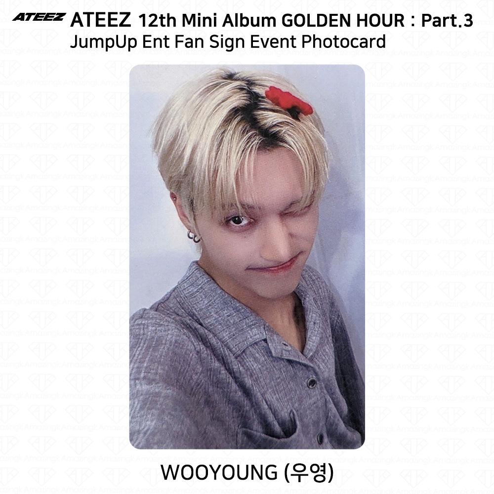 

ATEEZ 12-й мини-альбом Golden Hour Part.3 JumpUp Ent Фотокарточка с автографом KPOP K-POP Wooyoung