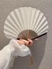 Cute Shell Fan Retro Solid Folding Fan Chinese Style Summer Cool Diablement Fort Folding Small Fan Daily Portable