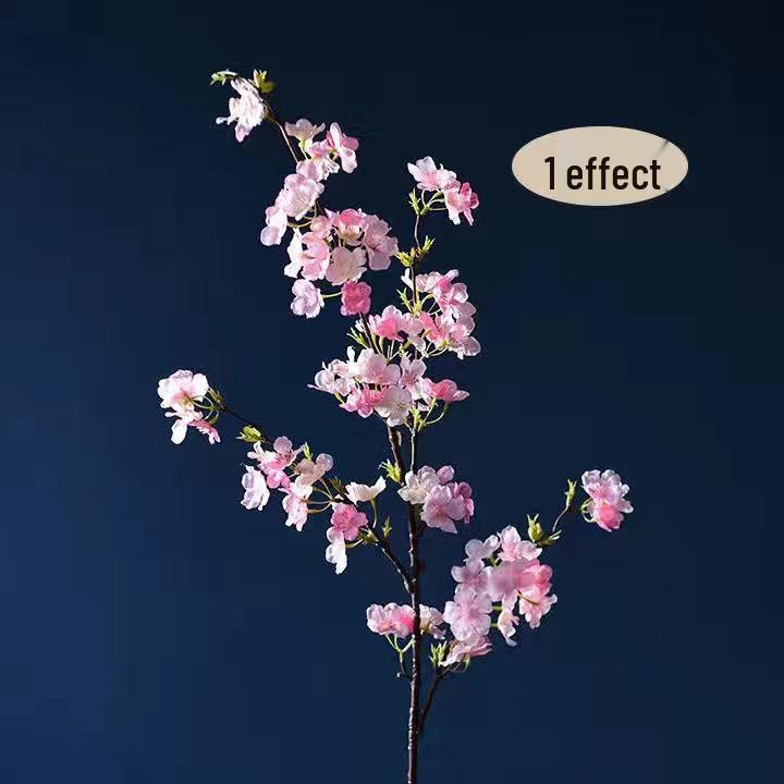 Cherry Blossom Artificial Floral Arrangement - Elegant Faux Peach Blossoms for Living or Dining Room Décor