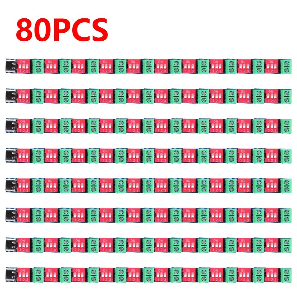 PD Fast Charging Test Board 5-20V Adjustable PD Trigger Board Module USB Type-C 100W Voltage Connetor Power Supply Accessories