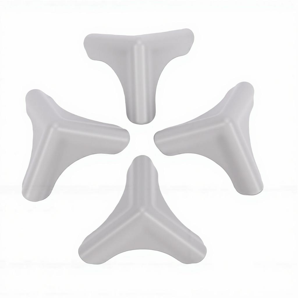 4pcs Silicone Corner Guards Corner Protectors Soft Rugged Self Adhesive   Covers for Table Desk Kitchen Cabinet