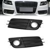 Pair Matte Black Front S-Line Bumper Fog Light Grille 8K0807681C 8K0807682C For A4 B8 2008-2012