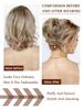 Synthetic Bun Claw Clip Light Brown 6-inch Clip On Hair Wavy Curly Bun Ponytail Extension Wig For Women